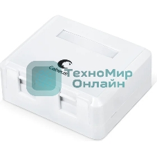 Коробка для настенного монтажа Cabeus, 2x keystone, внешняя, цвет: белый, (MB-2)