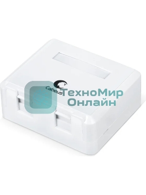 Коробка для настенного монтажа Cabeus, 2x keystone, внешняя, цвет: белый, (MB-2)