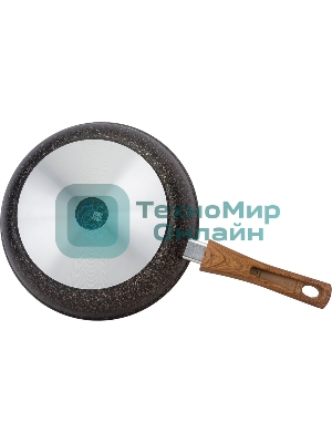 Сковорода Kukmara Granit ultra сго262а, 26 см, съемная ручка, без крышки, серый
