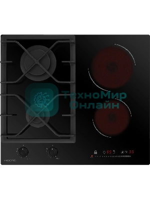 Комбинированная варочная панель HIBERG VM 6021 B независимая, черный