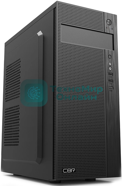 Компьютерный корпус CBR PCC-ATX-E185-WPSU ATX Miditower E185, без БП, 2*USB 2.0, HD Audio+Mic, черный