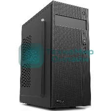 Компьютерный корпус CBR PCC-ATX-E185-WPSU ATX Miditower E185, без БП, 2*USB 2.0, HD Audio+Mic, черный