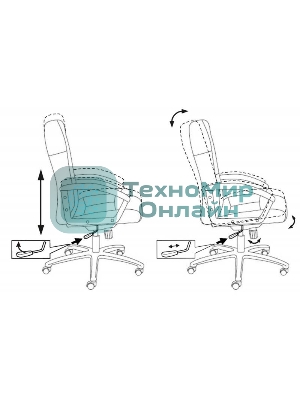 Кресло Бюрократ T-9908AXSN-AB черный, кожа