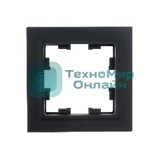 Рамка 1-местная IEK BRITE РУ-1-БрГ графит
