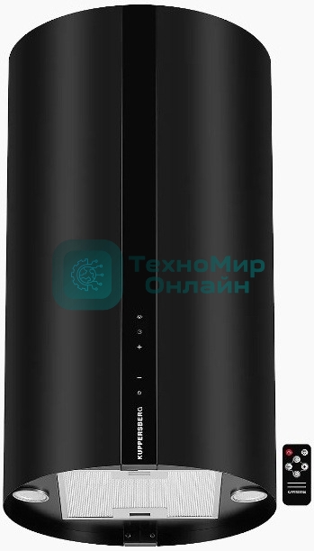Вытяжка Kuppersberg VORTEX B ширина 40 см, отвод/рециркуляция, 800 м3/час, электронное сенсорное управление, 5 скоростей, светодиодное освещение 2х1 Вт, металлические жироулавливающие фильтры, угольный фильтр KF-ES (опция), 42 дБ, черный