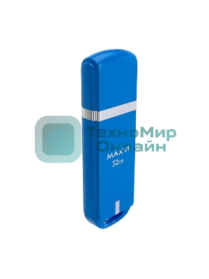 Флешка USB Maxvi P3 sky blue (FD32GBUSB20C10P3), 32GB, USB 2.0, R/W 15/5, синий
