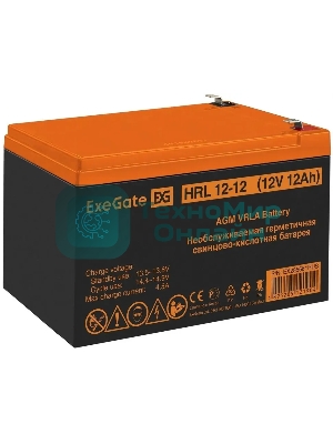 Батарея для ИБП ExeGate EX285661RUS HRL 12-12 (12V 12Ah 1251W, клеммы F2)