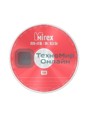 Диск DVD+R Mirex 8.5 Gb, 8x, Slim Case (1), Dual Layer (1/50)