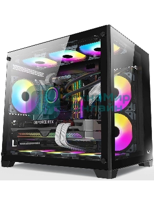 Компьютерный корпус AeroCool/Formula Crystal Z5 черный без БП mATX 1x120мм 2xUSB 2.0 1xUSB 3.0 audio bott PSU