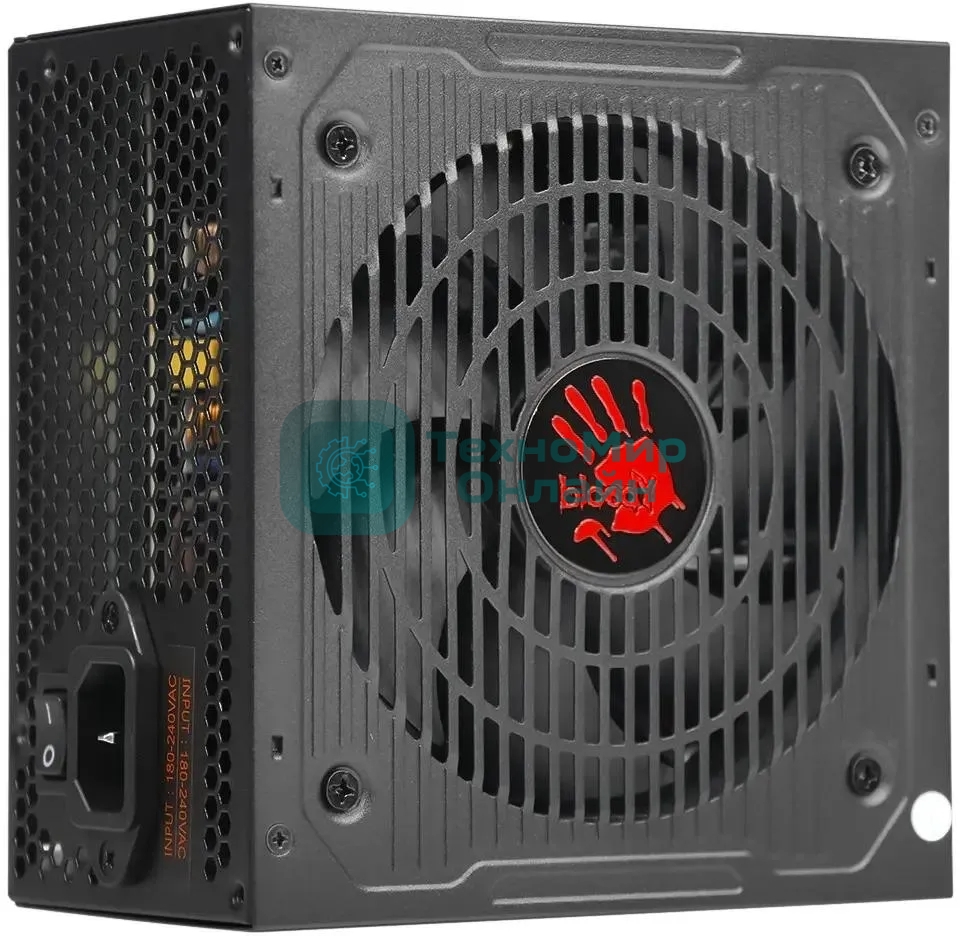 Блок питания Bloody BD-PS500W, 500Вт, 80 PLUS белый, 120мм,черный