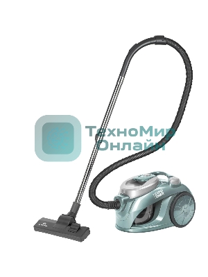 Пылесос Eurostek EVC-3007 изумрудный, 450/2600 Вт, уборка сухая, пылесборник контейнер 2.5 л