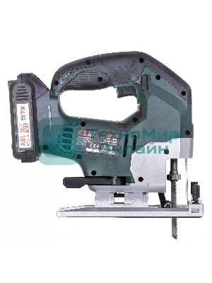 Лобзик электрический профессиональный бесщеточный KLPRO KLDT18B-20 (18В, Li-ion-2шт, 2.0А·ч, патрубок для пылесоса, полотна (дерево/металл, З/У, кейс)