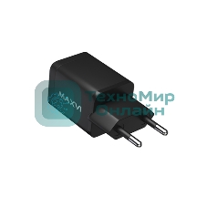 Сетевое зарядное устройство Maxvi A304 Type-C\USB 3A 15W, черный