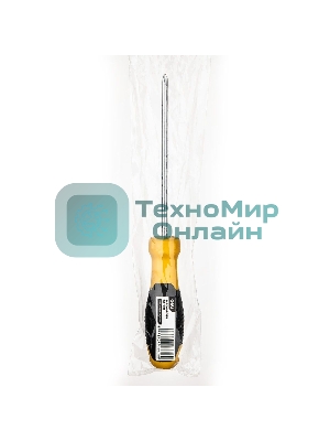 Крестовая отвертка Deli DL635125 PH1x125мм CR-V, Двухкомпонентная ручка. Хромированная.