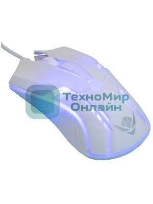 Комплект клавиатура+мышь Nakatomi KMG-2305U проводной, USB, 1600 DPI, белый