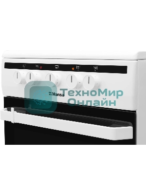 Плита электрическая Hansa FCCW54002 белый, конфорок 4 шт, духовка 68 л, 50 см x 85 см x 60 см