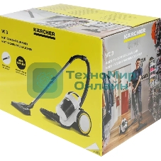 Пылесос Karcher VC 3 белый/черный, 250/700 Вт, уборка сухая, пылесборник контейнер 0.9 л