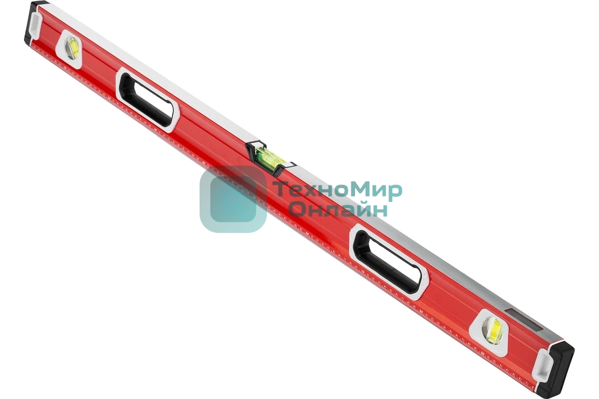 Уровень алюминиевый Matrix, магнит фрезеров 3 глазка 2 комп, рукоятки, 1000 мм