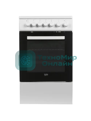 Плита электрическая Beko FSE57110GW белый, конфорок 4 шт, духовка 55 л, гриль, 50 см x 85 см x 60 см