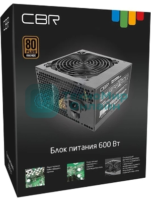 Блок Питания CBR PSU-ATX600-12GM, 600Вт, 80 PLUS Bronze, 120мм, черный