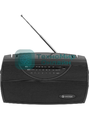 Радиоприемник Vitek VT-3591 (GY) LED индикатор Телескопическая антенна Тип батареек	UM-1