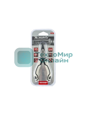 Длинногубцы Matrix Mini, 125 мм изогнутые, авторазжим, PRO