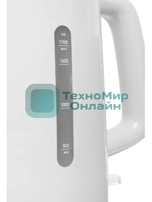 Чайник электрический Candy QA00A1M00RU 1.7л. 2200Вт белый корпус: пластик (CK-100)