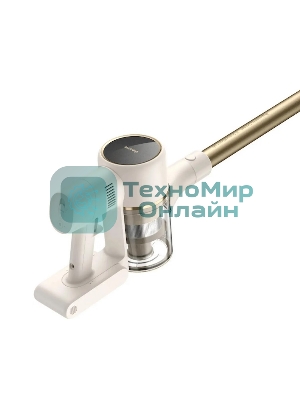 Пылесос вертикальный Dreame R10 бежевый/белый, питание от аккумулятора, 120 Вт, уборка сухая, пылесборник 0.6 л, работа от АКБ max 60 мин