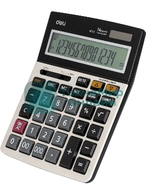 Калькулятор настольный Deli E1672C серебристый 14-разр.