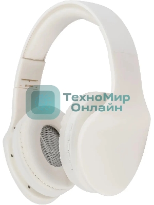 Беспроводные/проводные наушники Hyundai H-HP104 белый, накладные, Bluetooth + проводной, до 6 ч