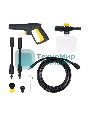 Мойка высокого давления 130/70 бар, KOLNER K140F, на 4 колесах, 1600Вт, 480л/ч, метал.помпа, шланг ВД 5м, кабель 5м, самовсас, Auto stop (пеногенератор)