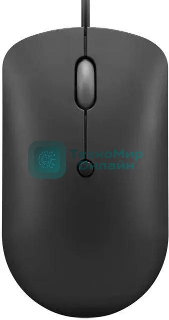 Мышь проводная Lenovo 400 черный, 2400 dpi, USB-C, кнопки - 4