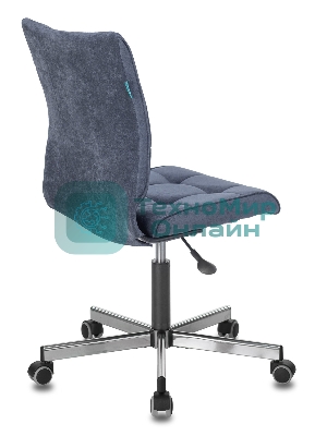Кресло Бюрократ CH-330M/LT-27 темно-синий, экокожа, 120 кг, механизм качания, без подлокотников