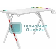 Стол игровой Defender Infinity RGb, подвес круж+гарн., бел, 120 5