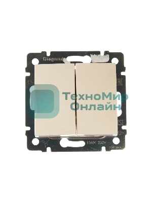 Выключатель Legrand 774305 Valena двухклавишный 10 AX(слоновая кость)