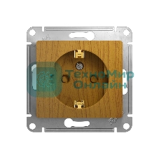 Механизм розетки 1-м СП Glossa 16А защ. шторки с заземл. дер. дуб SchE GSL000545