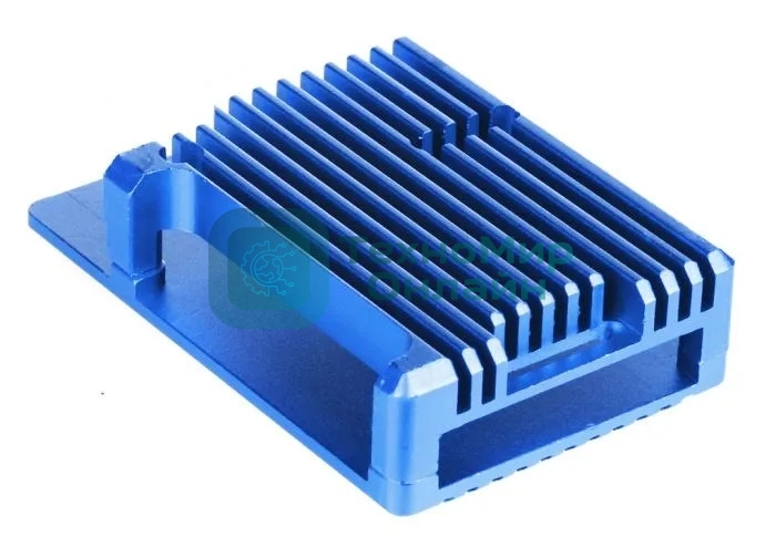 Корпус Qumo Aluminum case without fan, Raspberry Pi 4, blue(RS003)