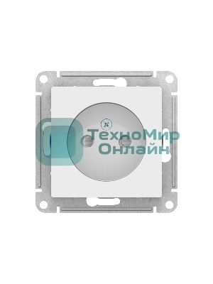 Механизм розетки 1-м СП AtlasDesign без заземл. защ. шторки 16А белый, SchE ATN000149