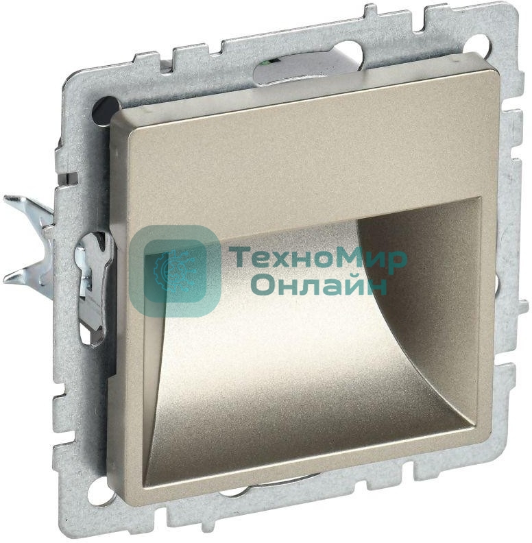 Подсветка светодиодная встраиваемая IEK BRITE ПЛ20-БрШ (BR-FL20-K37) шампань