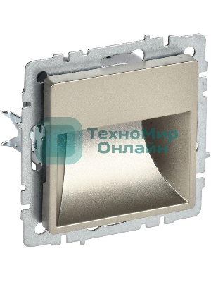 Подсветка светодиодная встраиваемая IEK BRITE ПЛ20-БрШ (BR-FL20-K37) шампань