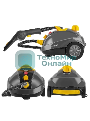 Универсальный отпариватель-пароочиститель Endever Odyssey Q-808, темно-серый/желтый, мощность 1500 Вт, 3,5 бар, бак 700 мл, 85 г/мин, 2 шт/уп.