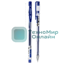 Ручка гелевая Deli EveryU EG82-BL прозрачный, d=0.7мм, синие чернила, 1 стержень, круглая