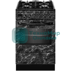 Плита комбинированная Gefest ПГЭ 5502-04 0053 черный, конфорок 4 шт, духовка 55 л, 50 см x 85 см x 58.5 см