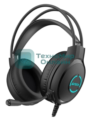 Гарнитура проводная с микрофоном A4Tech Fstyler FH300U черный 2м накладные USB оголовье