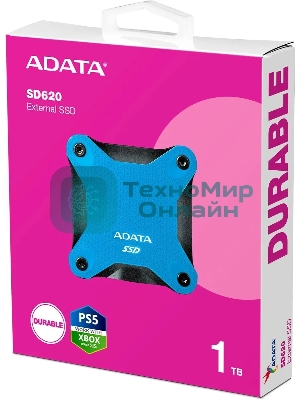 Внешний SSD ADATA SD620, 1TB, USB 3.2 Gen 2 Type-A, R/W 520/460, синий