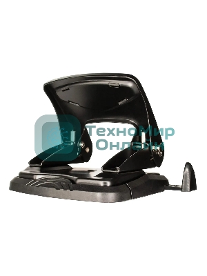 Дырокол Silwerhof VIS, до 35 листов, металл черный, отверстий: 2, с линейкой