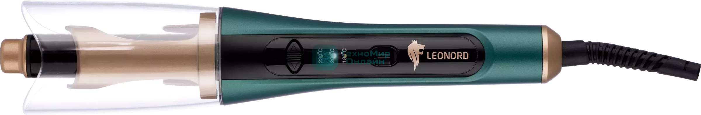 Щипцы для завивки волос Leonord LE-1201 зеленый/золотистый, 230 °C, 3 режима