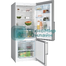 Холодильник Bosch KGN76CI30U серебристый двухкамерный 406/115л морозилка снизу, No Frost