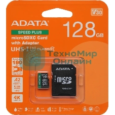 Флеш карта microSD ADATA 128Gb microSDXC Class 10 UHS-I U3 V30 A2 160/140 MB/s (SD адаптер)