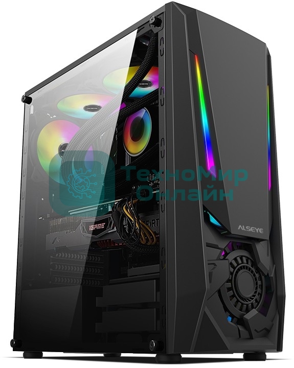 Компьютерный корпус ALSEYE Reactor-B Mini-ITX/Micro ATX/ATX, USB 2.0*2+HD Audio+USB 3.0*1 USB 2.0*2+HD Audio+USB 3.0*1